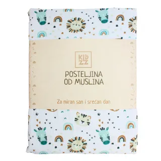 KIDZZ POSTELJINA 3 DELA MUSLIN MINT