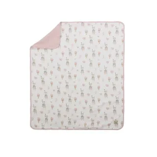 KIDZZ PREKRIVAC OD MUSLINA SARENI ROZE 100X85CM