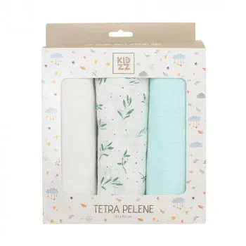KIDZZ TETRA PELENE ZELENE 3KOM 80X80CM 