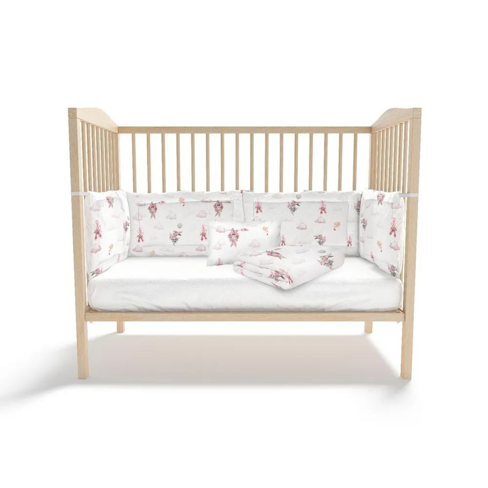 KIDZZ POSTELJINA 6 DELOVA ZEKA ROZE 