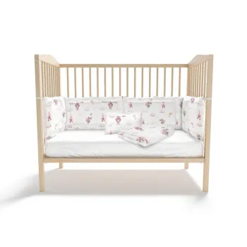 KIDZZ POSTELJINA 6 DELOVA ZEKA ROZE 