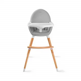 KINDERKRAFT HIGH STOLICA ZA HRANJENJE 2U1 FINI GREY 