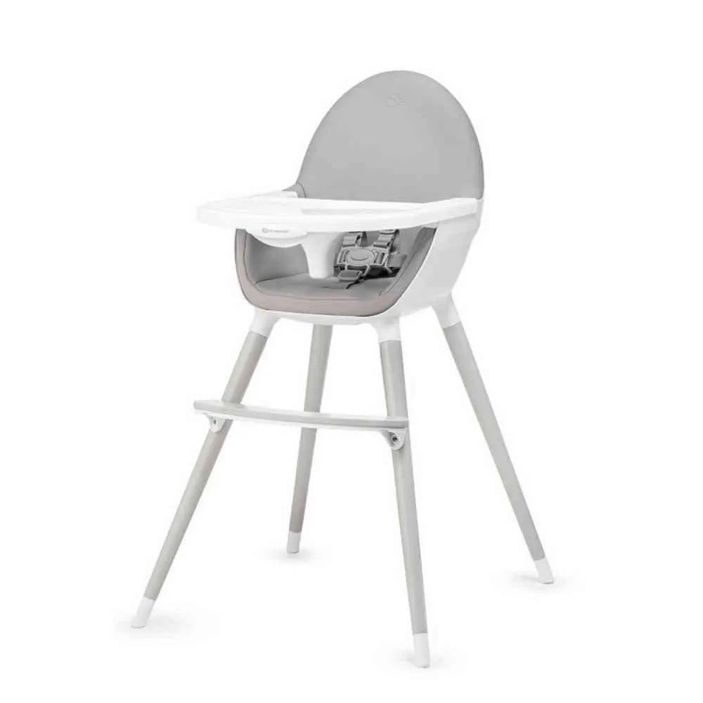KINDERKRAFT HIGH STOLICA ZA HRANJENJE 2U1 FINI FULL GREY 