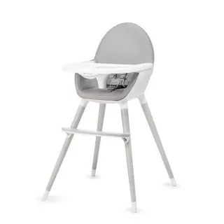 KINDERKRAFT HIGH STOLICA ZA HRANJENJE 2U1 FINI FULL GREY 