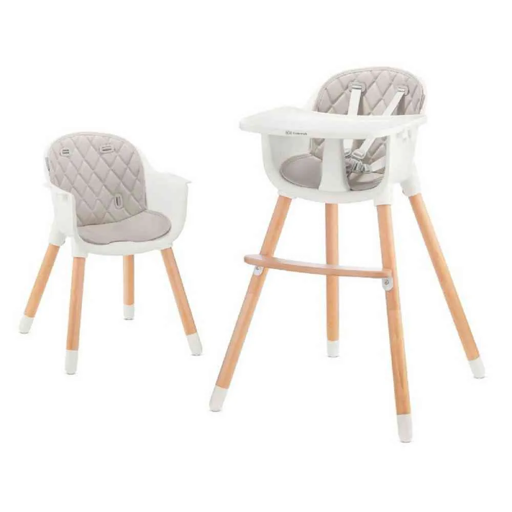 KINDERKRAFT STOLICA ZA HRANJENJE 2U1 SIENNA GREY 