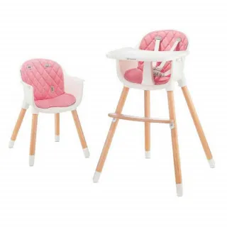 KINDERKRAFT STOLICA ZA HRANJENJE 2U1 SIENNA PINK 