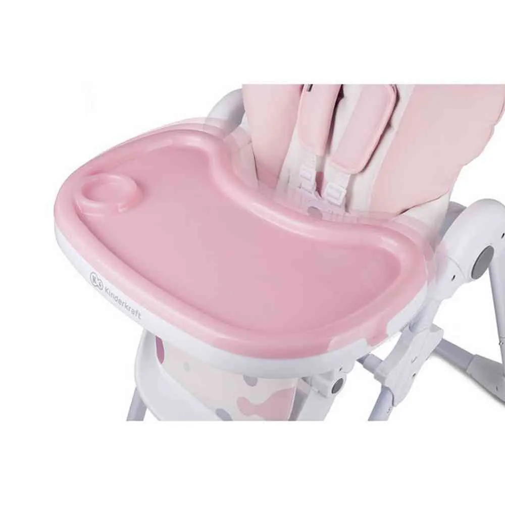 KINDERKRAFT STOLICA ZA HRANJENJE YUMMY PINK 