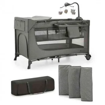 KINDERKRAFT PRENOSIVI KREVETAC JOY 2 DARK GRAY SA DODACIMA 