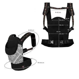 KINDERKRAFT NOSILJKA HUGGY BIZUU LUNAR BLACK 