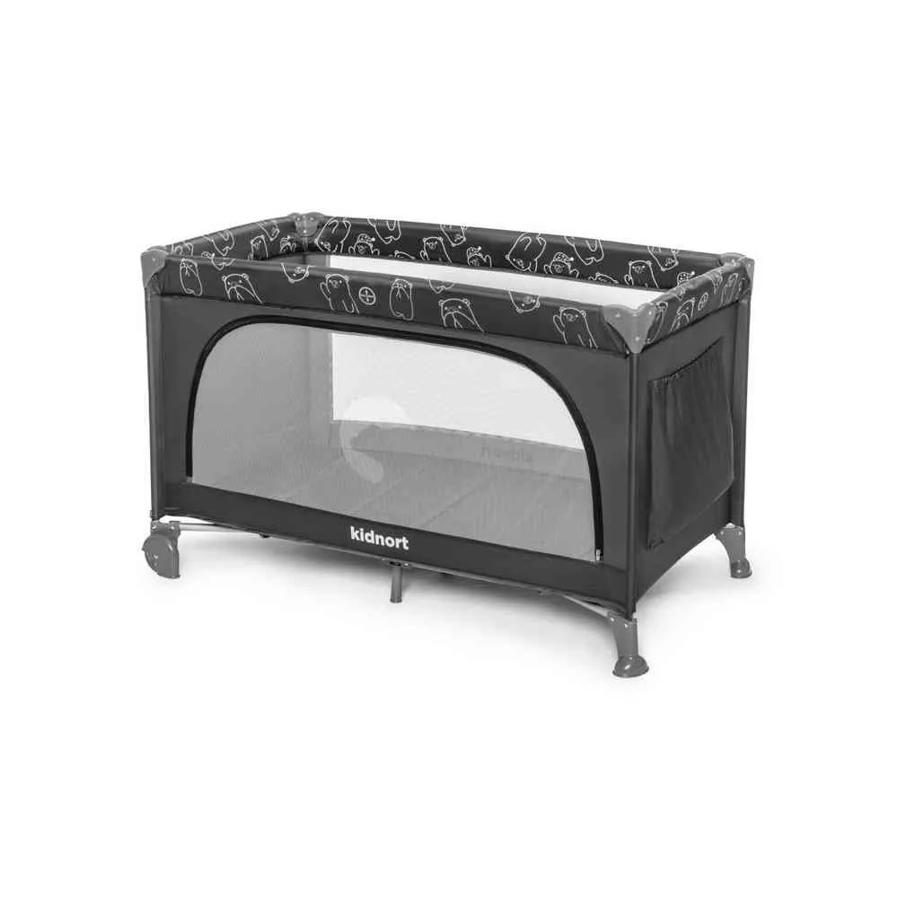 KIDNORT GROTTA PRENOSIVI KREVETAC DARK GREY MÉLANGE 