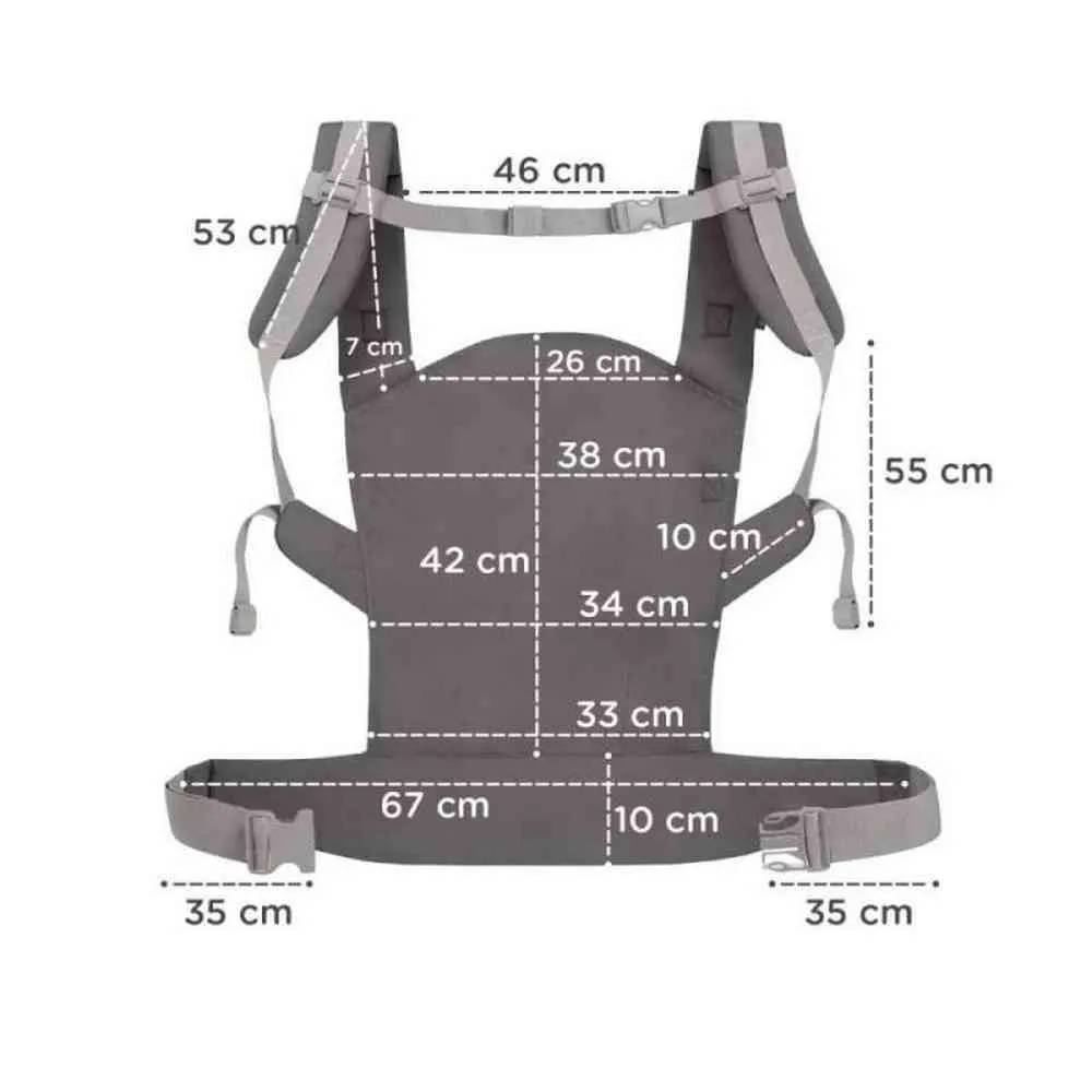 KINDERKRAFT NOSILJKA ZA BEBU NINO CONFETTI GREY 