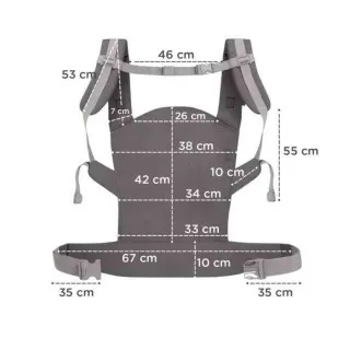 KINDERKRAFT NOSILJKA ZA BEBU NINO CONFETTI GREY 