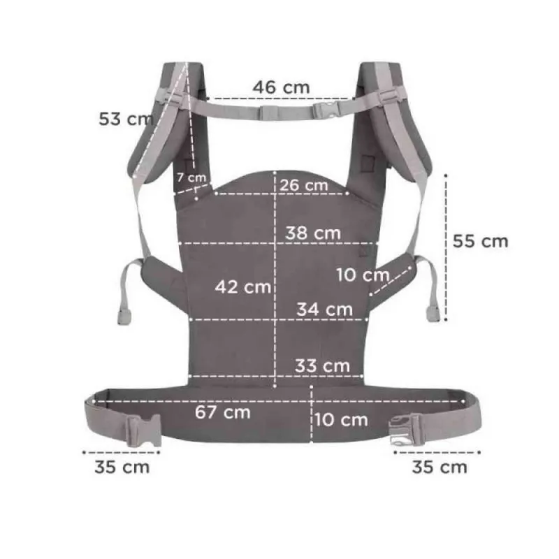 KINDERKRAFT NOSILJKA ZA BEBU NINO CONFETTI GREY 