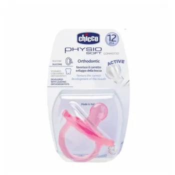 CHICCO VARALICA GIOTTO PHYSIO SOFT SILIKON  ROZE 12M 