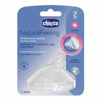 CHICCO CUCLA NATURALFEELING SILIKON SREDNJI PROTOK 2M  1KOM 