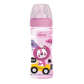 CHICCO WB PLASTICNA FLAŠICA 250ML SILIKON ROZE 