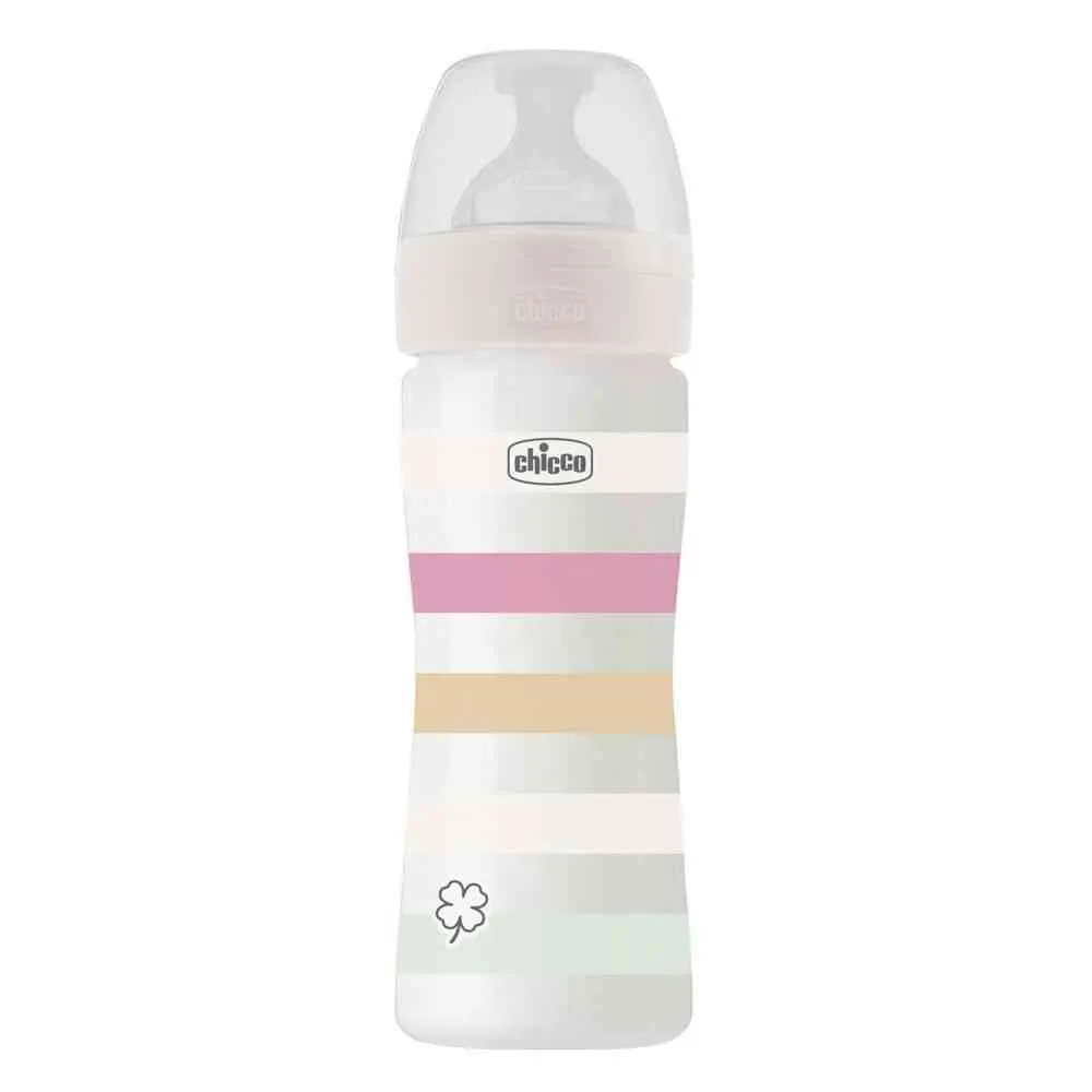CHICCO WB PLASTIČNA FLASICA 250ML SILIKON DEVOJČICE 