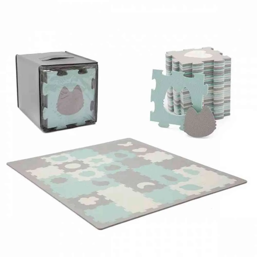 KINDERKRAFT PODLOGA ZA IGRU 3D LUNO SHAPES MINT 