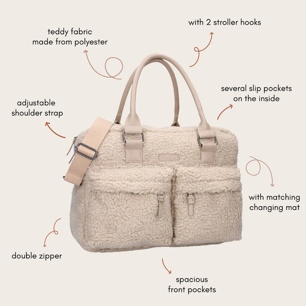 KIDZROOM TORBA ZA MAME CARE HELLO LITTLE ONE TEDDY BEIGE 