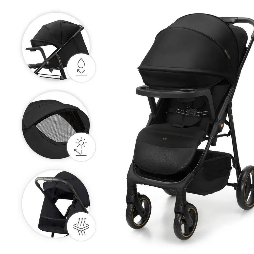 KINDERKRAFT KOLICA ZA BEBE SA TACNOM TRIG 3 BLACK 