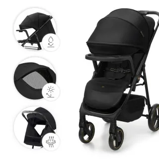 KINDERKRAFT KOLICA ZA BEBE SA TACNOM TRIG 3 BLACK 
