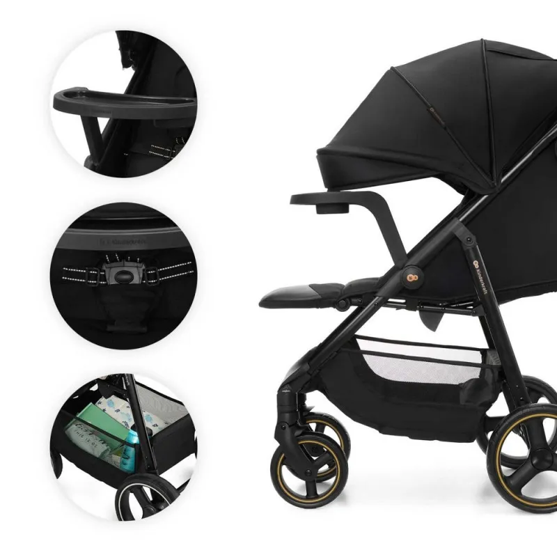 KINDERKRAFT KOLICA ZA BEBE SA TACNOM TRIG 3 BLACK 