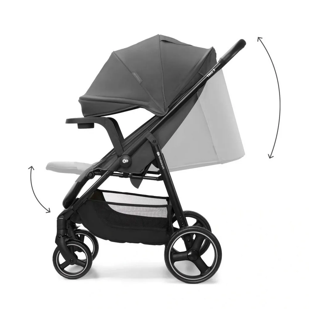 KINDERKRAFT KOLICA ZA BEBE SA TACNOM TRIG 3 GREY 