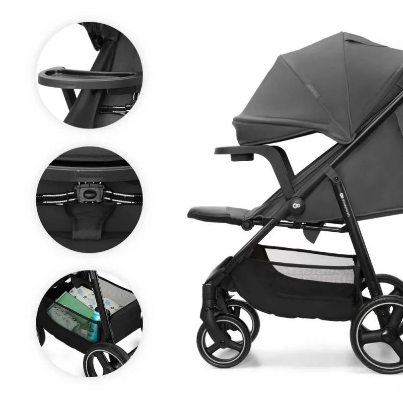 KINDERKRAFT KOLICA ZA BEBE SA TACNOM TRIG 3 GREY 