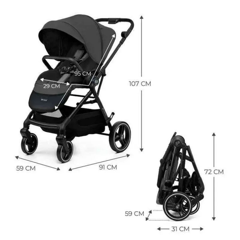KINDERKRAFT KOLICA YOXI MOONLIGHT GREY KSYOXI000GRY0000 