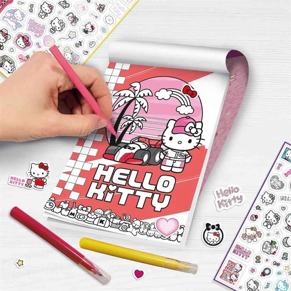 HELLO KITTY SUPER NALEPNICE I BOJANKA 