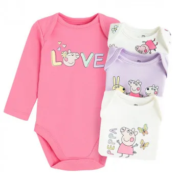 COOL CLUB PEPPA PIG BODI DUG RUKAV 4KOM MIX 