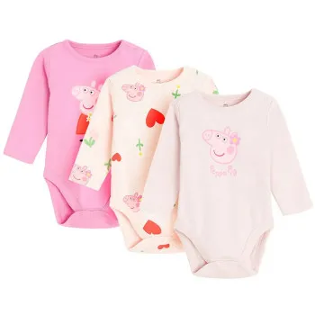COOL CLUB PEPPA PIG BODI DUG RUKAV 3KOM MIX 