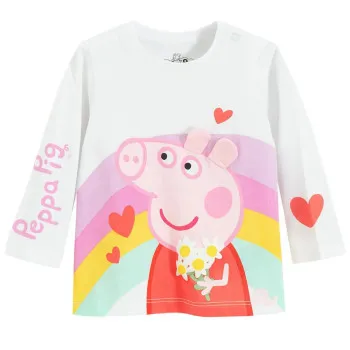 COOL CLUB PEPPA PIG MAJICA DUG RUKAV CREAMY 