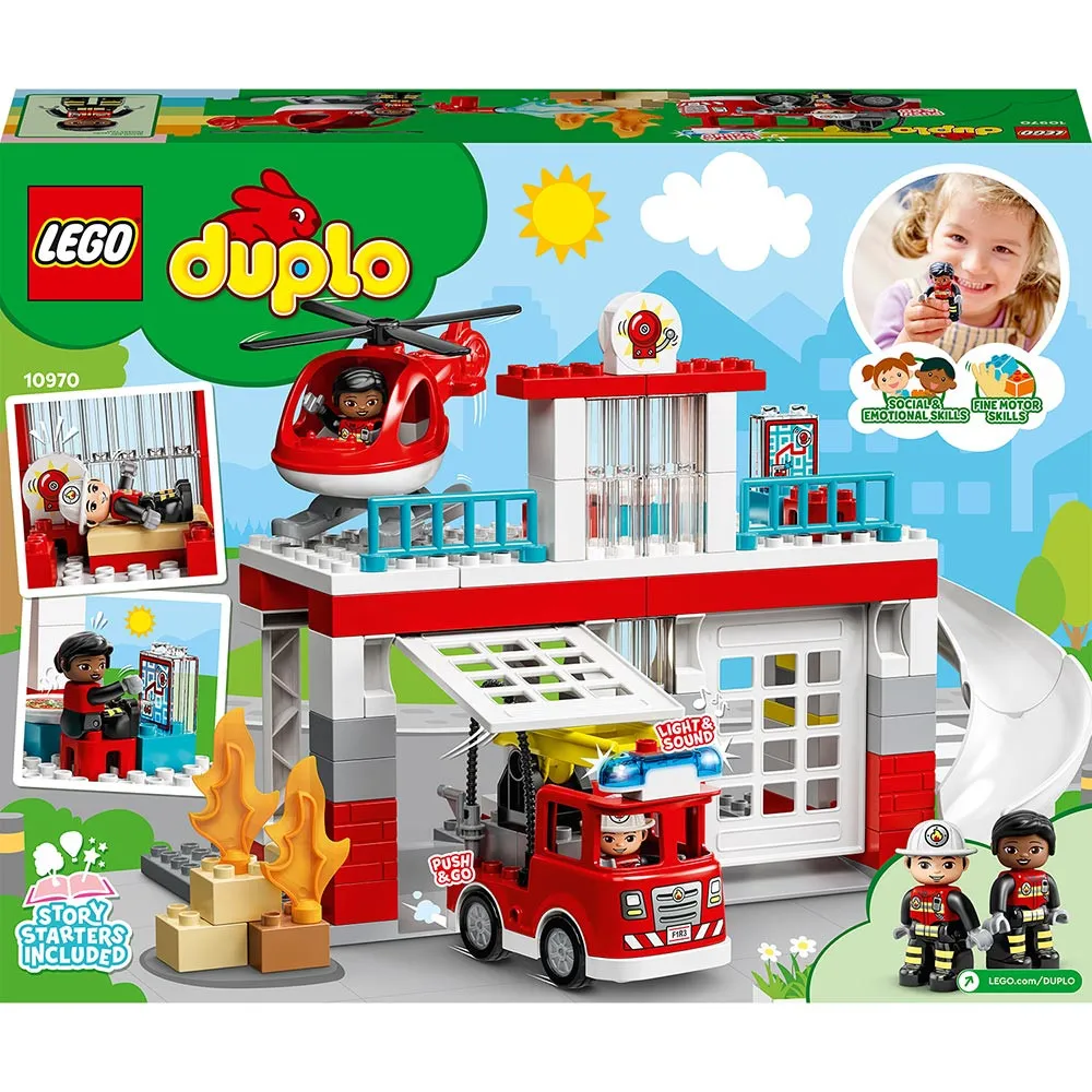 LEGO DUPLO FIRETRUCK AND HELICOPTER