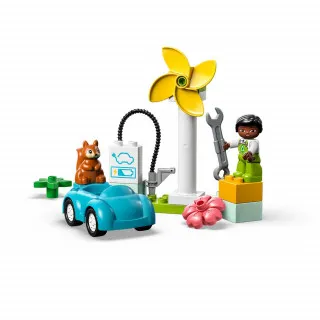 LEGO DUPLO TOWN WIND TURBINE AND ELECTRIC CAR