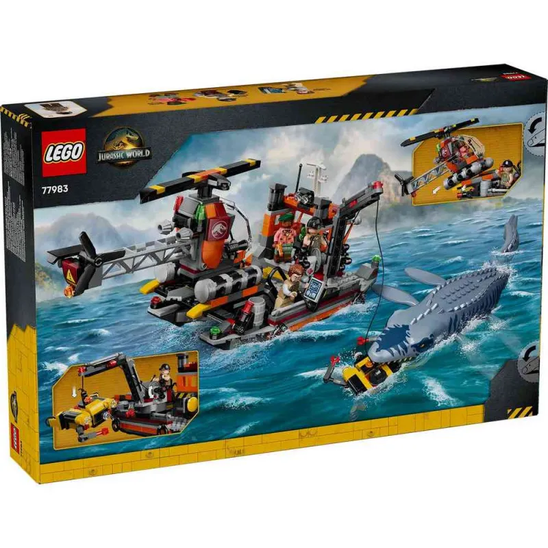 LEGO JURASSIC WORLD MOSASAURUS DINOSAUR BOAT ATTACK 