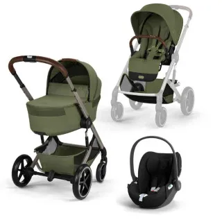 CYBEX KOLICA TRIO SISTEM BALIOS S LUX TAUPE RAM MOSS GREEN 