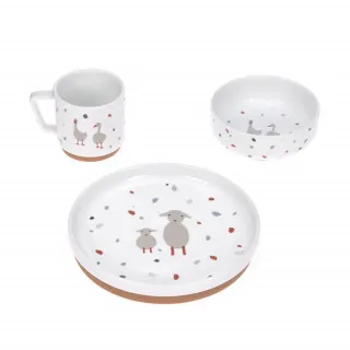 LASSIG SET ZA JELO PORCELAN TINY FARMER SHEEP GOOSE