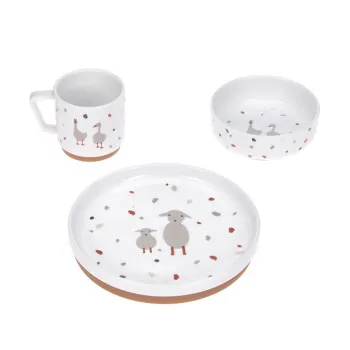 LASSIG SET ZA JELO PORCELAN TINY FARMER SHEEP GOOSE 