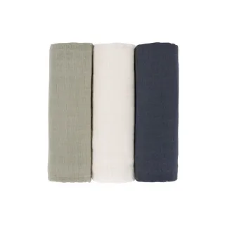 LASSIG TETRA PELENE OD MUSLINA OLIVE MILKY NAVY 3 KOM (85 X 85 CM)