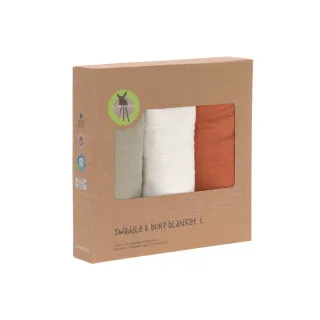 LASSIG TETRA PELENE OD MUSLINA RUST OLIVE MILKY 3 KOM (85 X 85 CM)