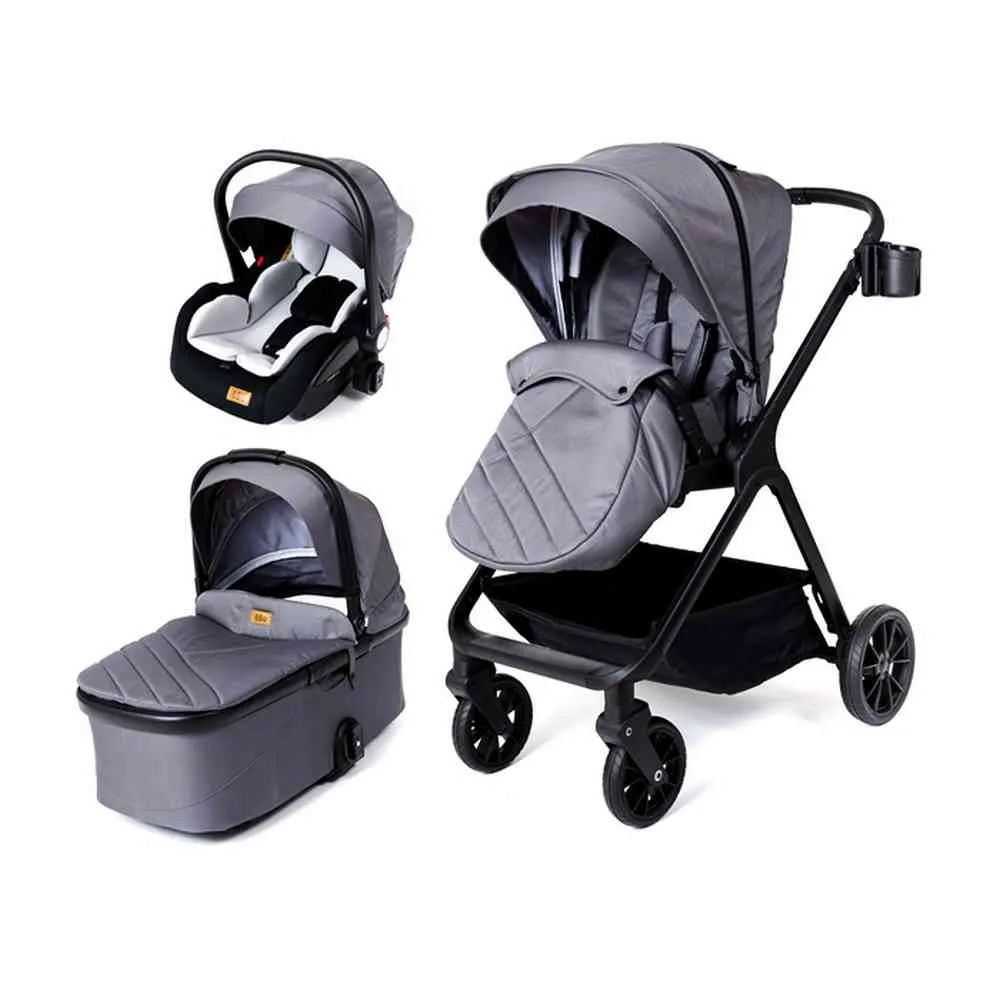 BBO KOLICA ZA BEBE 3U1 (A5) MAMAMIA - GREY 