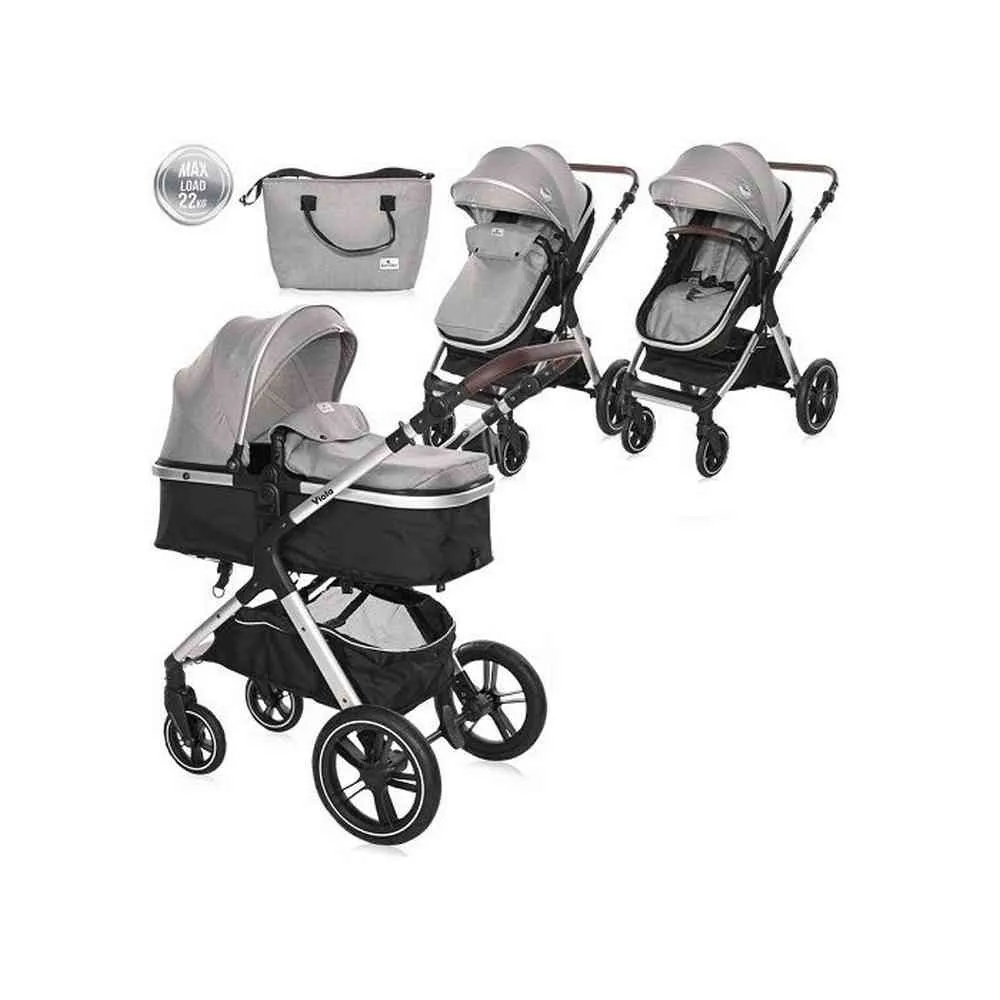 LORELLI KOLICA ZA BEBE VIOLA - OPALINE GREY I ADAPTERI 