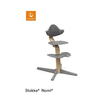 STOKKE STOLICA (HRANILICA) NOMI - OAK GREY 