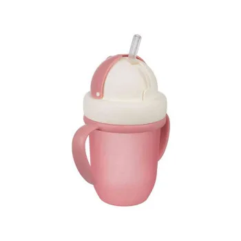 CANPOL BABIES SOLJA SA SILICONSKOM FLIP-TOP SLAMCICOM 210ML MATTE PASTELS - PINK 