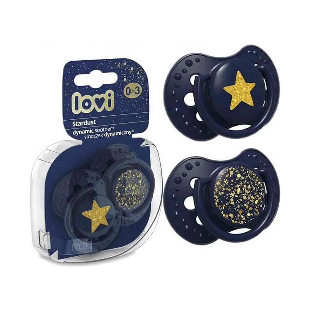 LOVI SILICONE DYNAMIC VARALICA 0-3M (2KOM) - STARDUST BLUE 