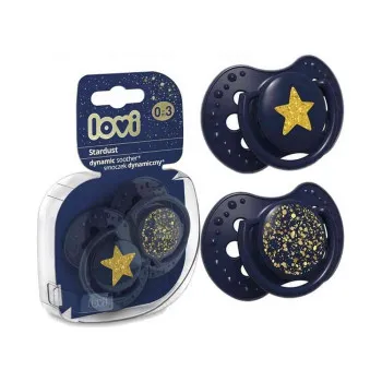LOVI SILICONE DYNAMIC VARALICA 0-3M (2KOM) - STARDUST BLUE 