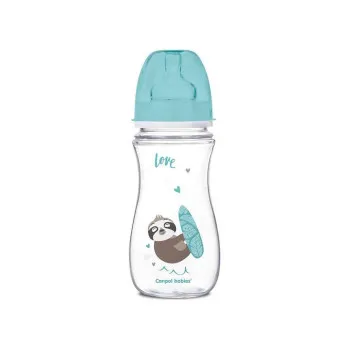 CANPOL BABIES FLASICA 300ML SIROKI VRAT, ANTIKOLIK - EASY START- EXOTIC ANIMALS 