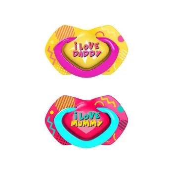 CANPOL BABIES SILIKONSKA VARALICA 0-6M NEON LOVE 2 KOM PINK 