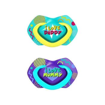 CANPOL BABIES SILIKONSKA VARALICA 0-6M NEON LOVE 2 KOM - BLUE 